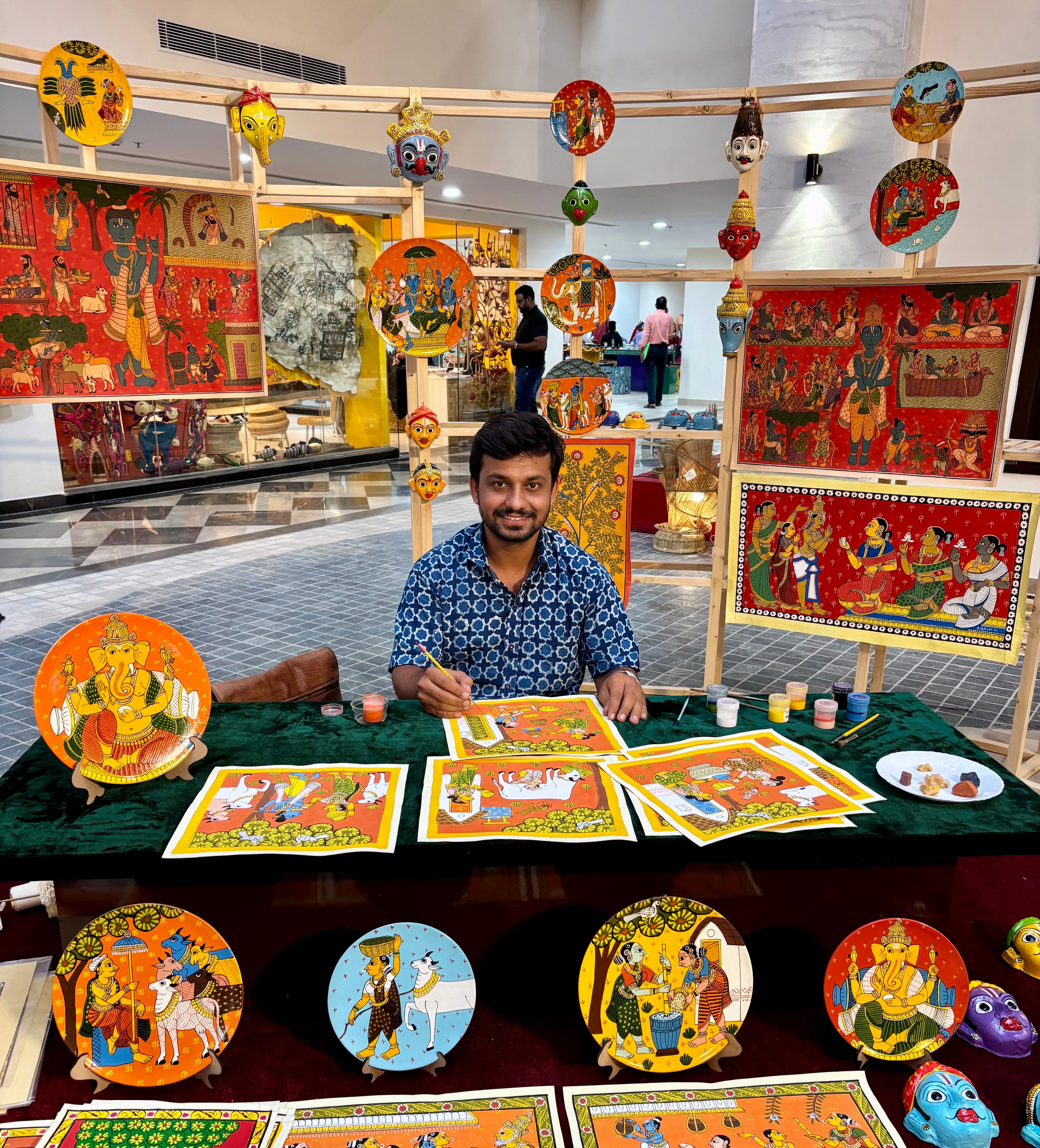 Cheriyal painting detail 1